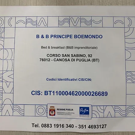 Principe Boemondo Luxury Bed & Breakfast Canosa di Puglia